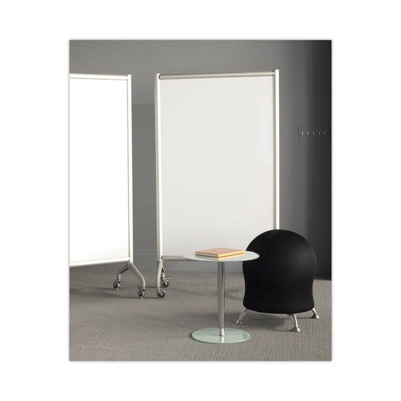 Safco Rumba Full Panel Whiteboard Collaboration Screen, 36w x 16d x 54h, White/Gray