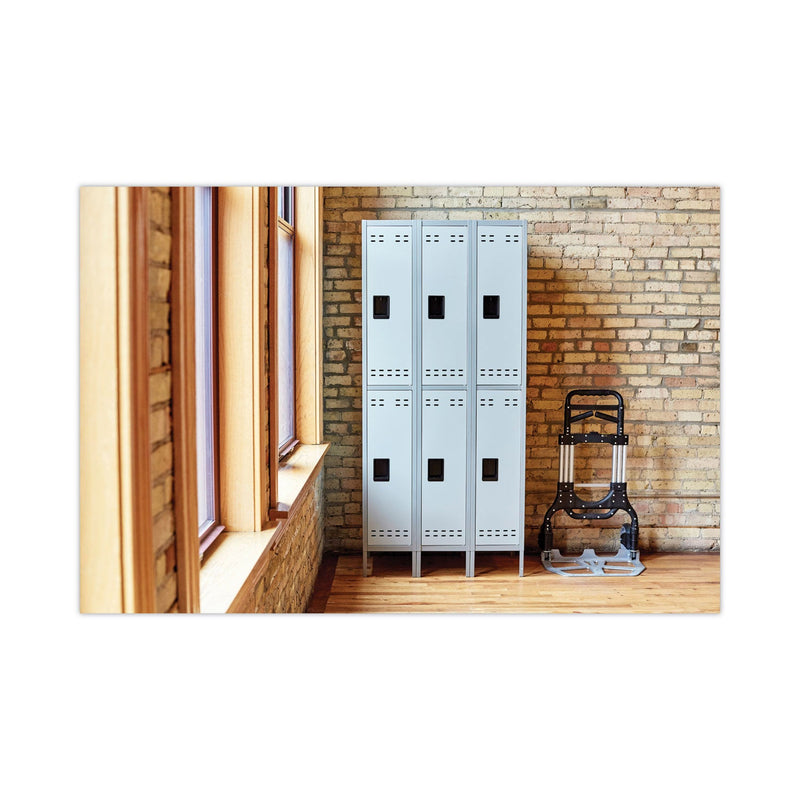 Safco Double-Tier, Three-Column Locker, 36w x 18d x 78h, Two-Tone Gray
