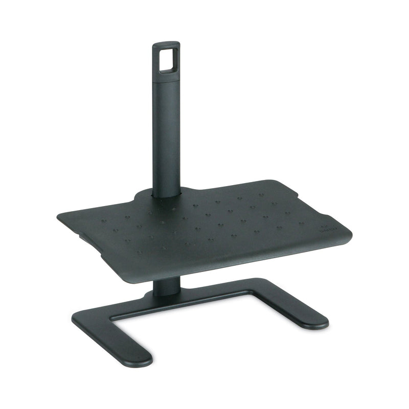 Safco Height-Adjustable Footrest, 20.5w x 14.5d x 3.5 to 21.5h, Black