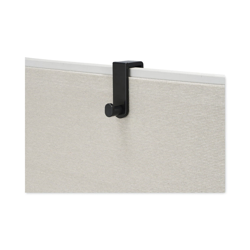 Safco Plastic Coat Hook, 1 Hook, 1 3/4 x 5 1/4 x 4, Black