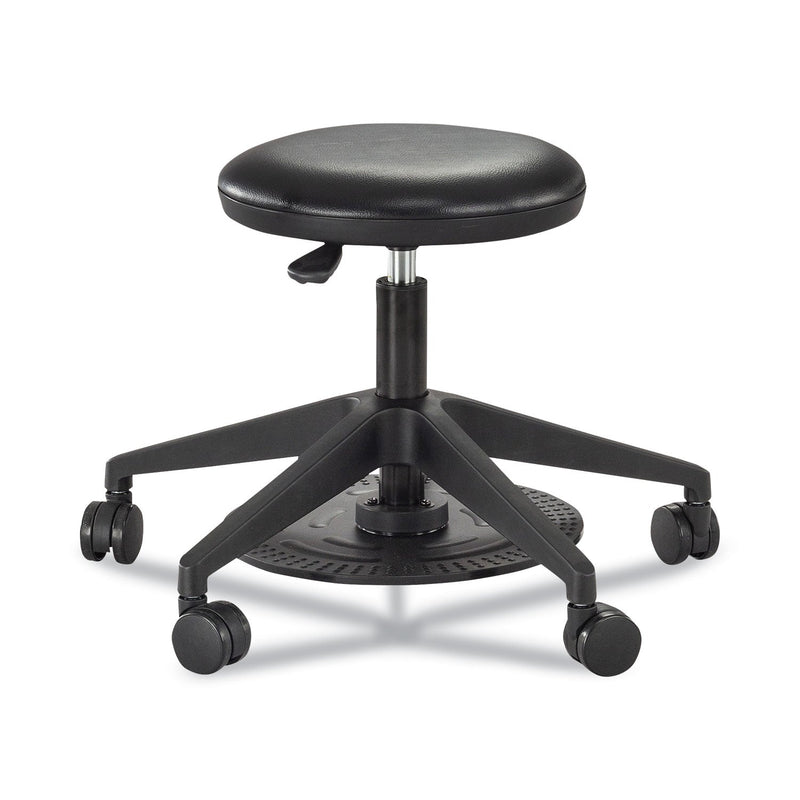 Safco Lab Stool, Backless, Supports Up to 250 lb, 19.25" to 24.25" Seat Height, Black
