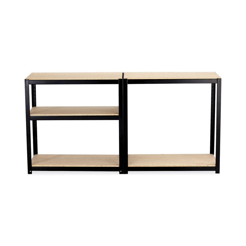 Safco Boltless Steel/Particleboard Shelving, Five-Shelf, 36w x 24d x 72h, Black