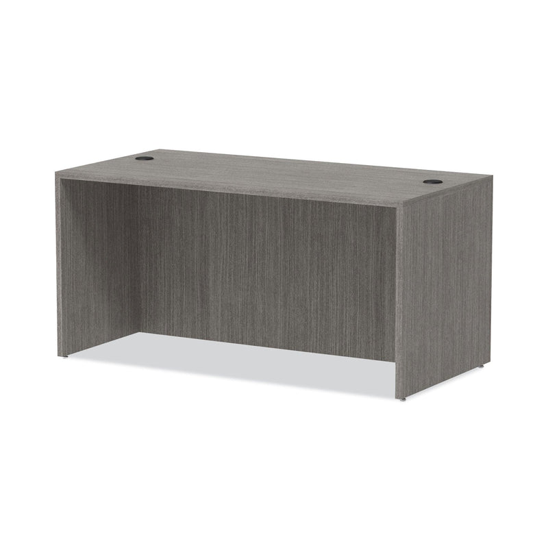 Alera Valencia Series Straight Front Desk Shell, 59.13" x 29.5" x 29.63", Gray