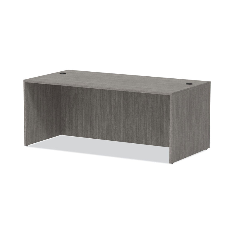 Alera Valencia Series Straight Front Desk Shell, 71" x 35.5" x 29.63", Gray