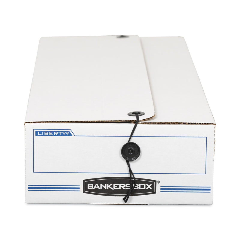 Bankers Box LIBERTY Check and Form Boxes, 9.5" x 23.75" x 4.5", White/Blue, 12/Carton