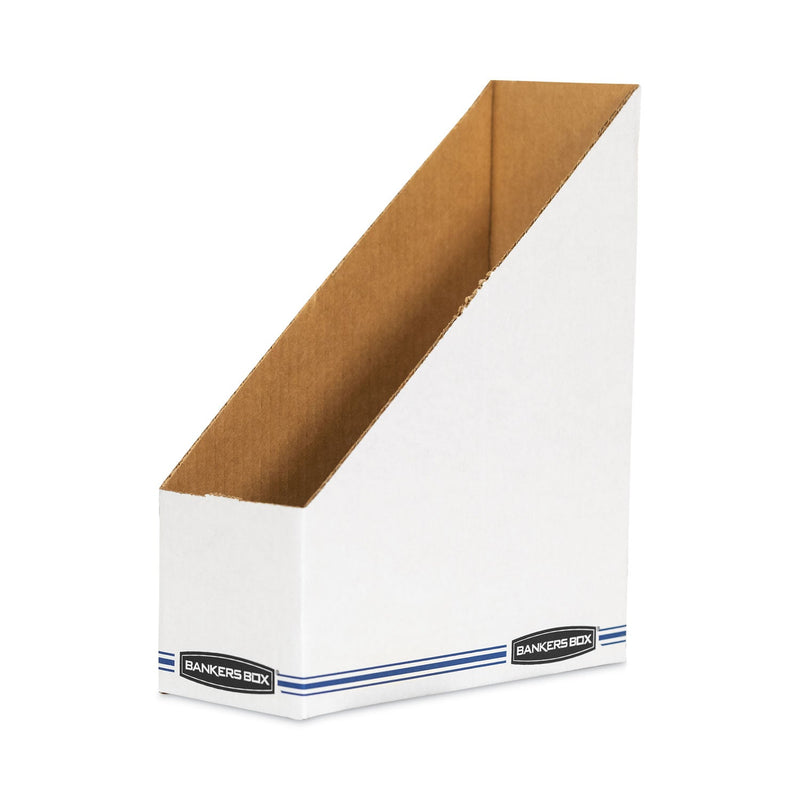 Bankers Box Stor/File Corrugated Magazine File, 4 x 9.25 x 11.75, White, 12/Carton