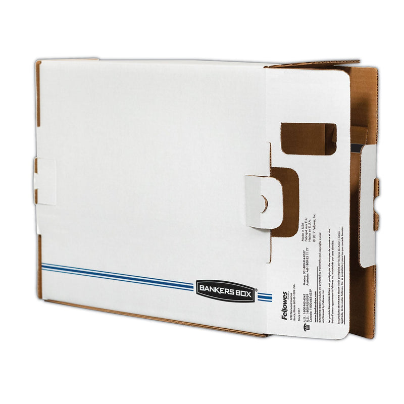 Bankers Box X-Ray Storage Boxes, 5" x 18.75" x 14.88", White/Blue, 6/Carton