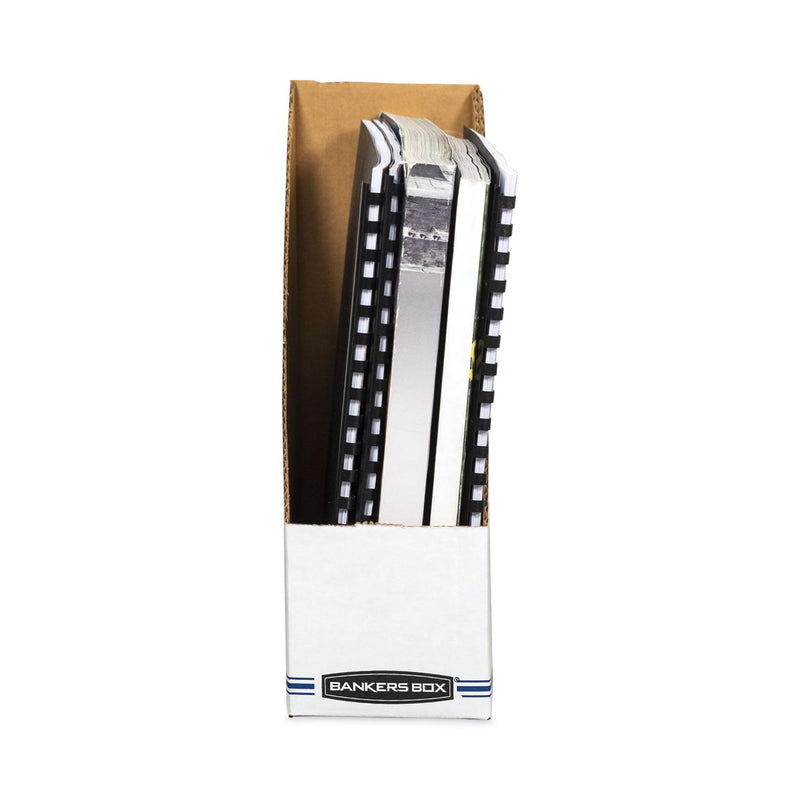 Bankers Box Stor/File Corrugated Magazine File, 4 x 9.25 x 11.75, White, 12/Carton