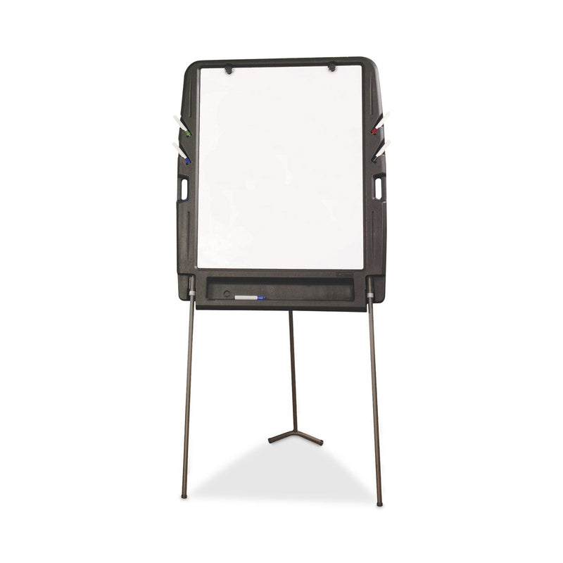 Iceberg Ingenuity Portable Flipchart Easel with Dry Erase Surface, Resin Surface Frame, 35 x 30 x 73, Charcoal