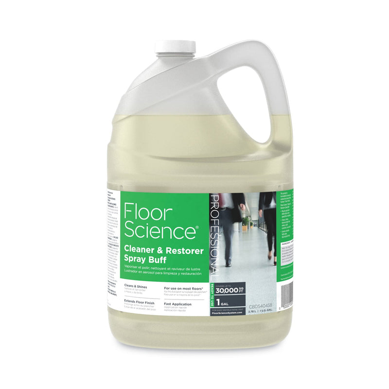 Diversey Floor Science Cleaner/Restorer Spray Buff, Citrus Scent, 1 gal Bottle, 4/Carton