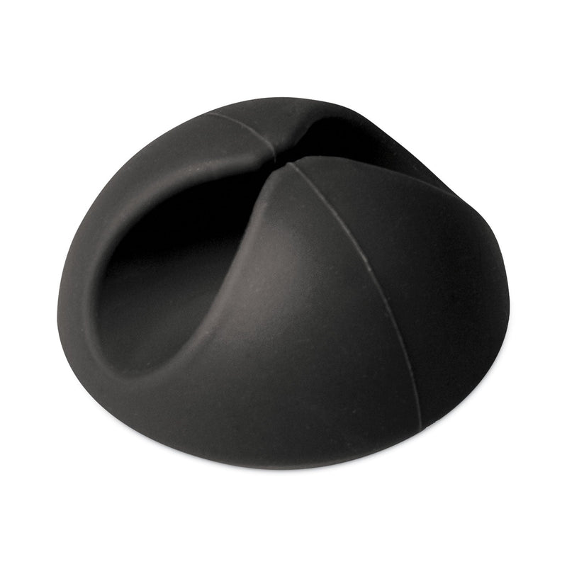 RCA One Channel Cable Holder, 1" x 1", Black, 6/Pack