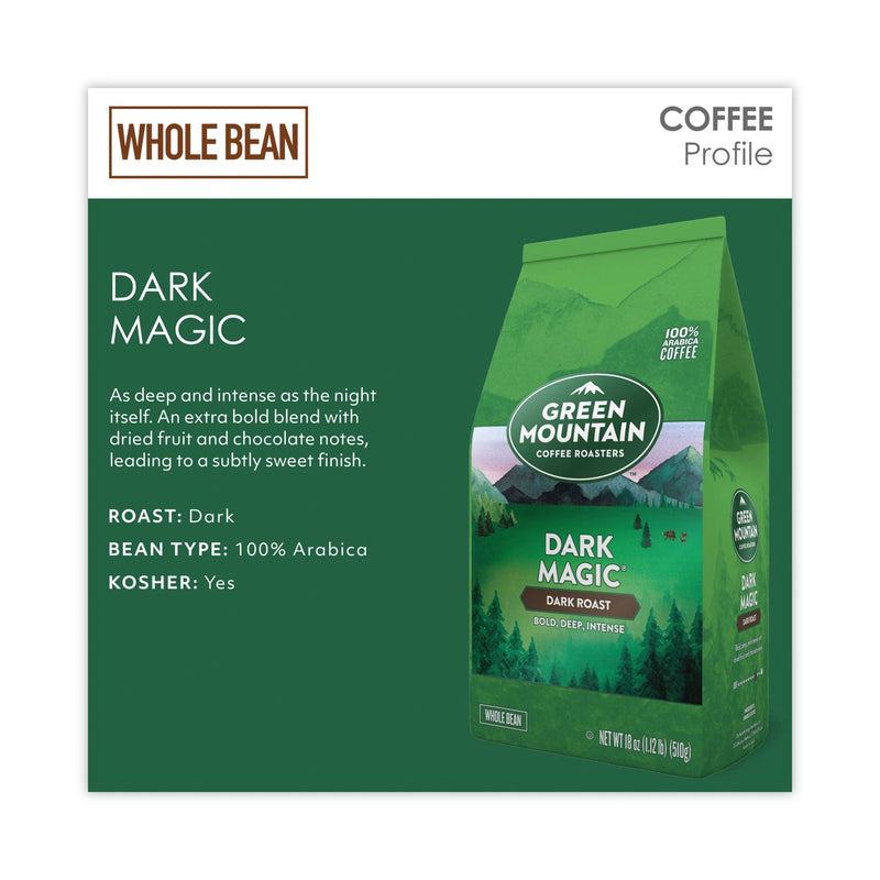 Green Mountain Coffee Dark Magic Whole Bean Coffee, 18 oz Bag