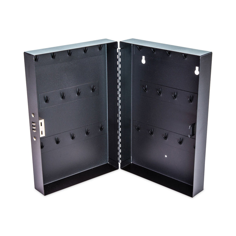 CONTROLTEK Combination Lockable Key Cabinet, 28-Key, Metal, Black, 7.75 x 3.25 x 11.5