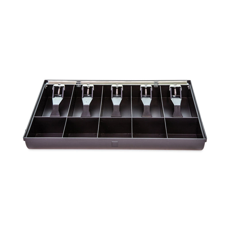 CONTROLTEK Cash Drawer Replacement Tray, Coin/Cash, 10 Compartments, 16 x 11.25 x 2.25, Black