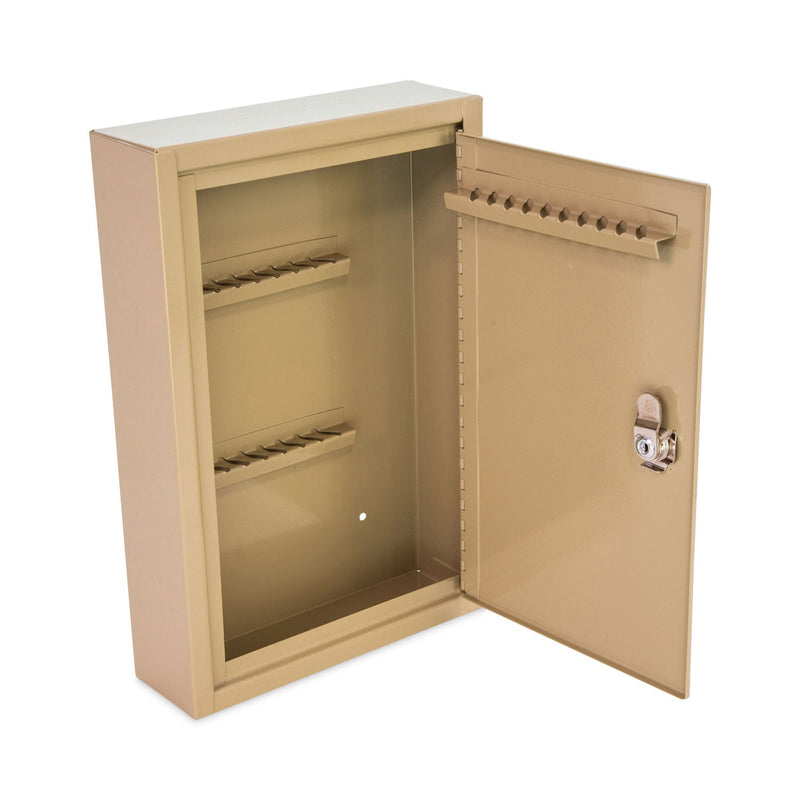 CONTROLTEK Key Lockable Key Cabinet, 30-Key, Metal, Sand, 8 x 2.63 x 12.13
