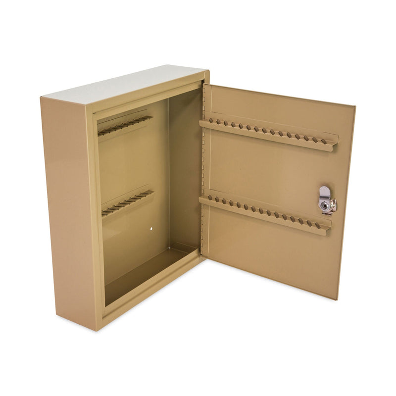 CONTROLTEK Key Lockable Key Cabinet, 60-Key, Metal, Sand, 10.63 x 3 x 12.13