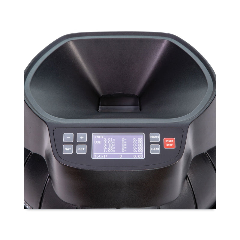 CONTROLTEK Coin Counter, Dimes, Nickels, Pennies, Quarters, 14.2 x 13.4 x 11, Black