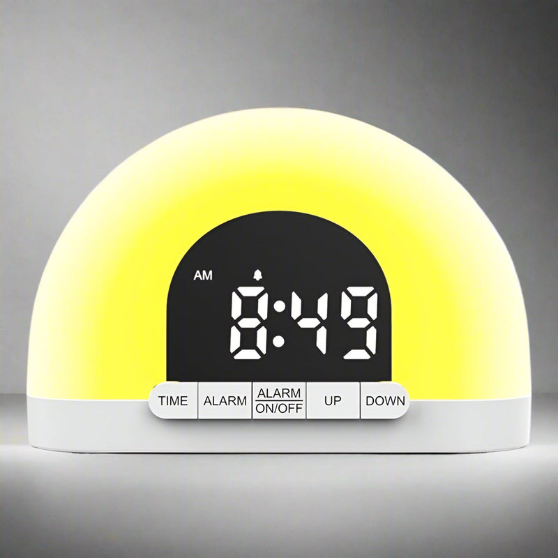 Wake Up Light Alarm Clock – Simulated Sunrise Sleep Aid Lamp