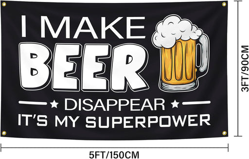 I MAKE BEER Funny Flags for Room 3X5 Feet College Dorm Room Decor Man Cave Frat Wall Indoor Outdoor Flag.