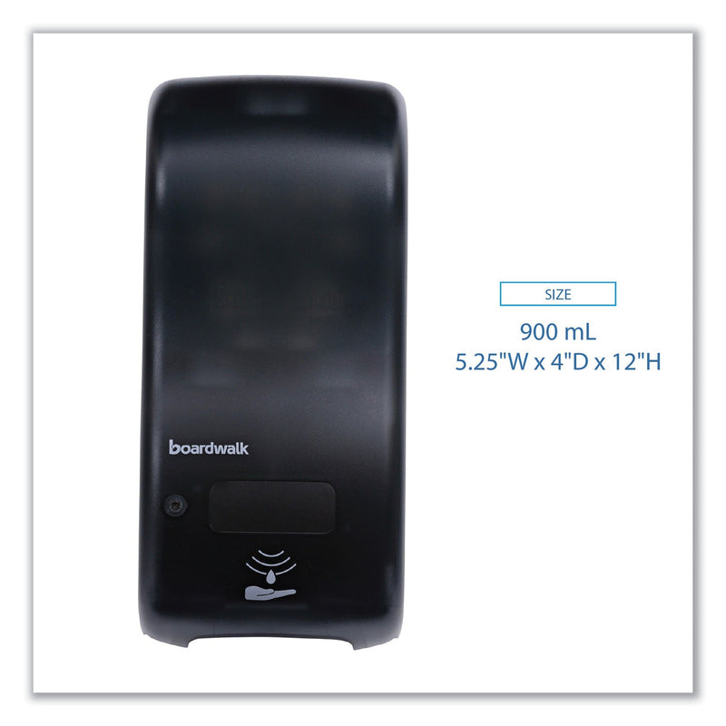 Boardwalk Bulk Fill Foam Soap Dispenser with Key Lock, 900 mL, 5.25 x 4 x 12, Black Pearl