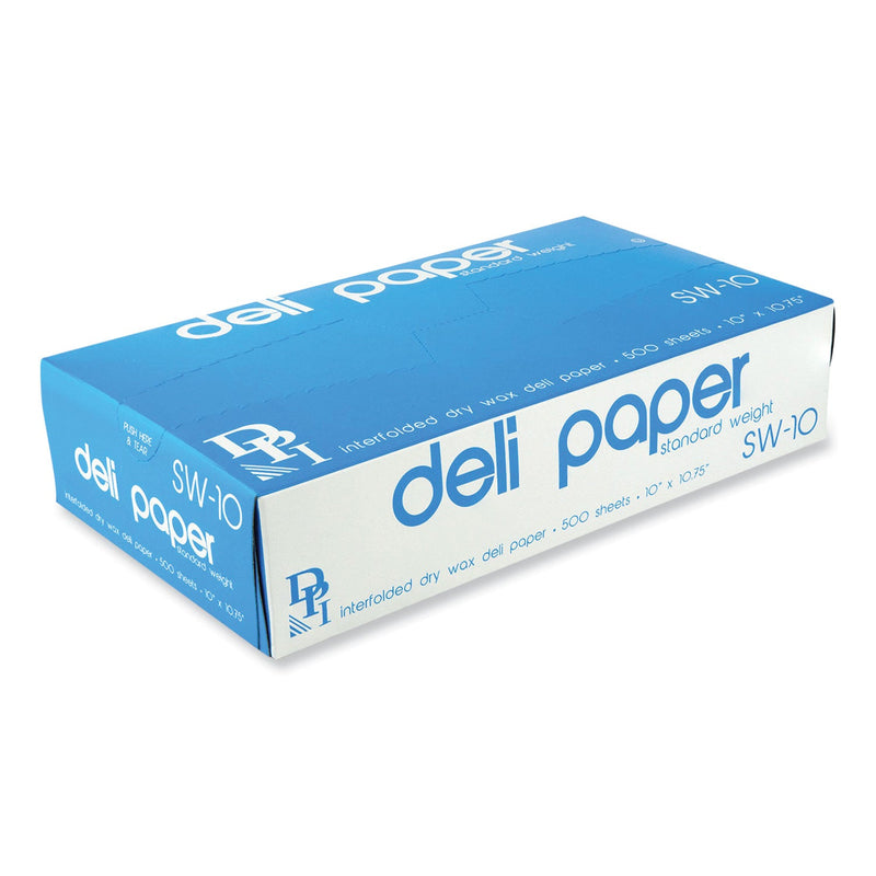 Durable Packaging Interfolded Deli Sheets, 10.75 x 10, Standard Weight, 500 Sheets/Box, 12 Boxes/Carton