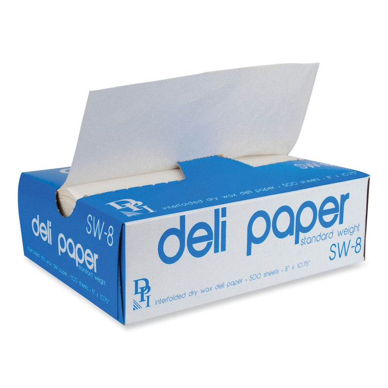 Durable Packaging Interfolded Deli Sheets, 10.75 x 8, Standard Weight,  500 Sheets/Box, 12 Boxes/Carton
