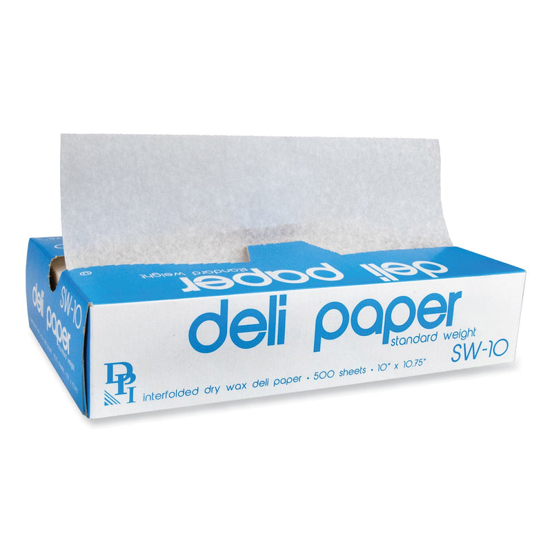 Durable Packaging Interfolded Deli Sheets, 10.75 x 10, Standard Weight, 500 Sheets/Box, 12 Boxes/Carton