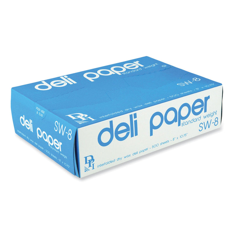Durable Packaging Interfolded Deli Sheets, 10.75 x 8, Standard Weight,  500 Sheets/Box, 12 Boxes/Carton