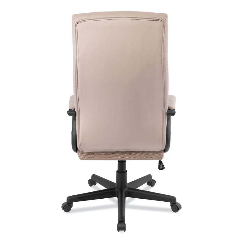 Alera Oxnam Series High-Back Task Chair, Supports Up to 275 lbs, 17.56" to 21.38" Seat Height, Tan Seat/Back, Black Base