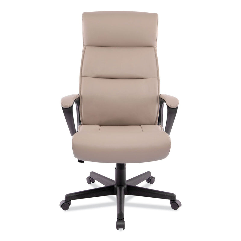 Alera Oxnam Series High-Back Task Chair, Supports Up to 275 lbs, 17.56" to 21.38" Seat Height, Tan Seat/Back, Black Base