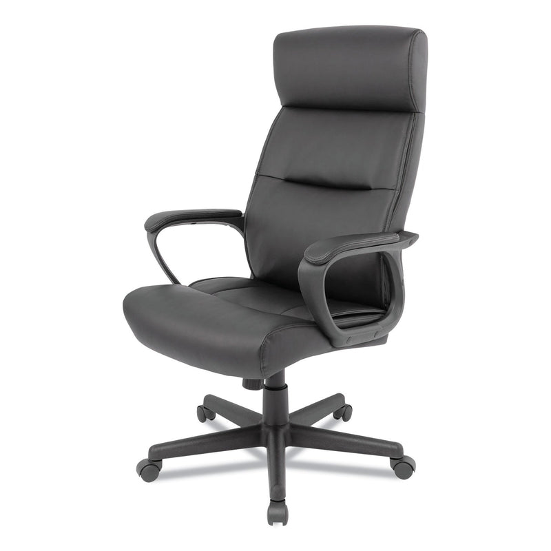 Alera Oxnam Series High-Back Task Chair, Supports Up to 275 lbs, 17.56" to 21.38" Seat Height, Black Seat/Back, Black Base