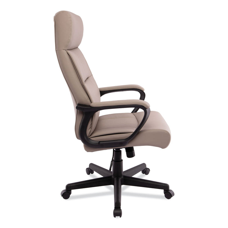 Alera Oxnam Series High-Back Task Chair, Supports Up to 275 lbs, 17.56" to 21.38" Seat Height, Tan Seat/Back, Black Base