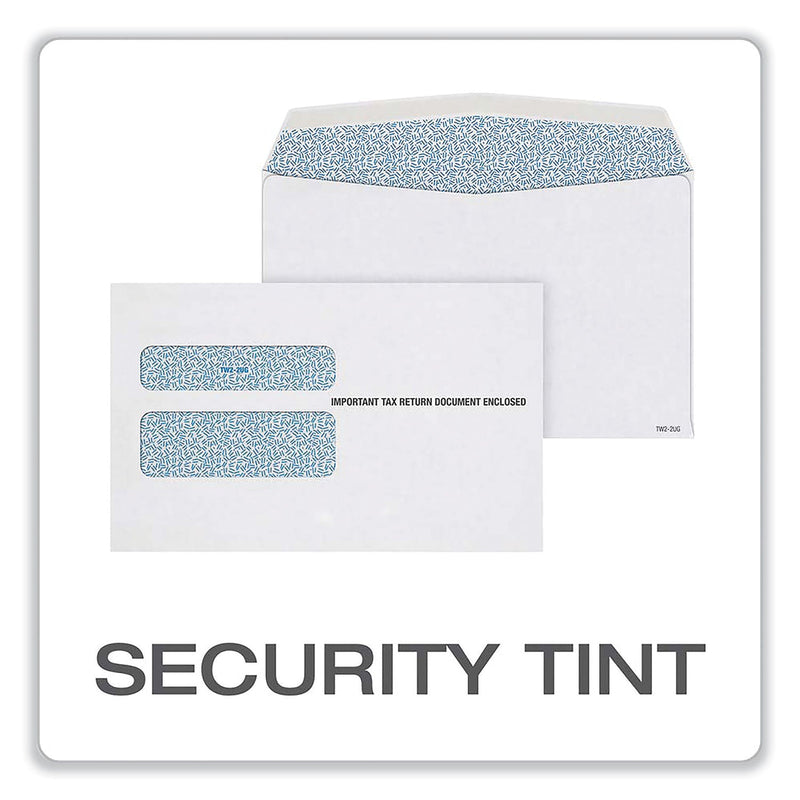 Adams W-2 Peel and Seal Envelopes, Commercial Flap, Self-Adhesive Closure, 5.63 x 9, White, 15/Pack