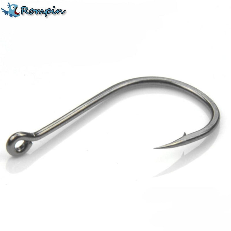 Rompin 50Pcs/box Size #2-15 High Carbon Steel Circle Owner Fishing Hooks