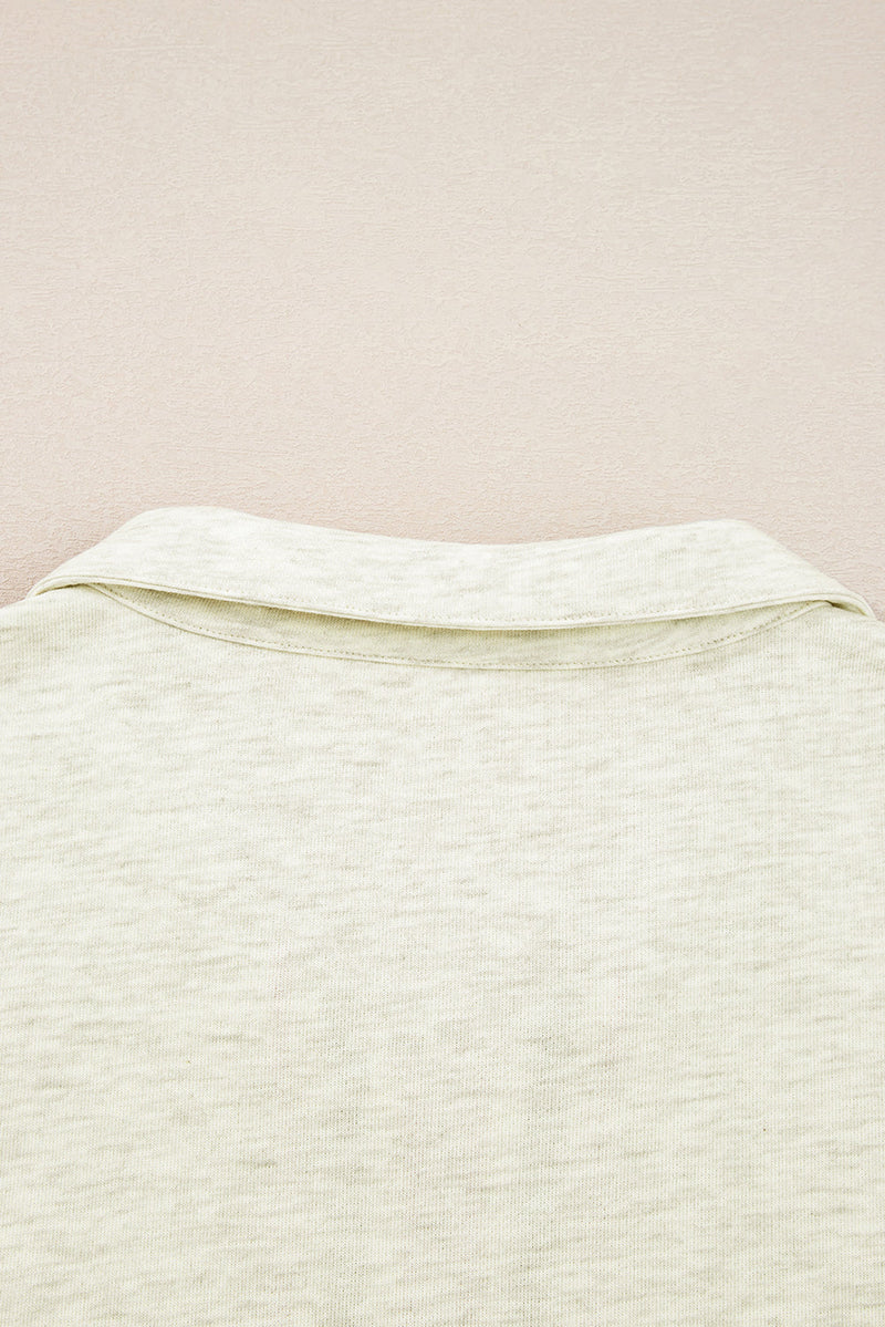 Felitina Patchwork Zip Collar Pullover