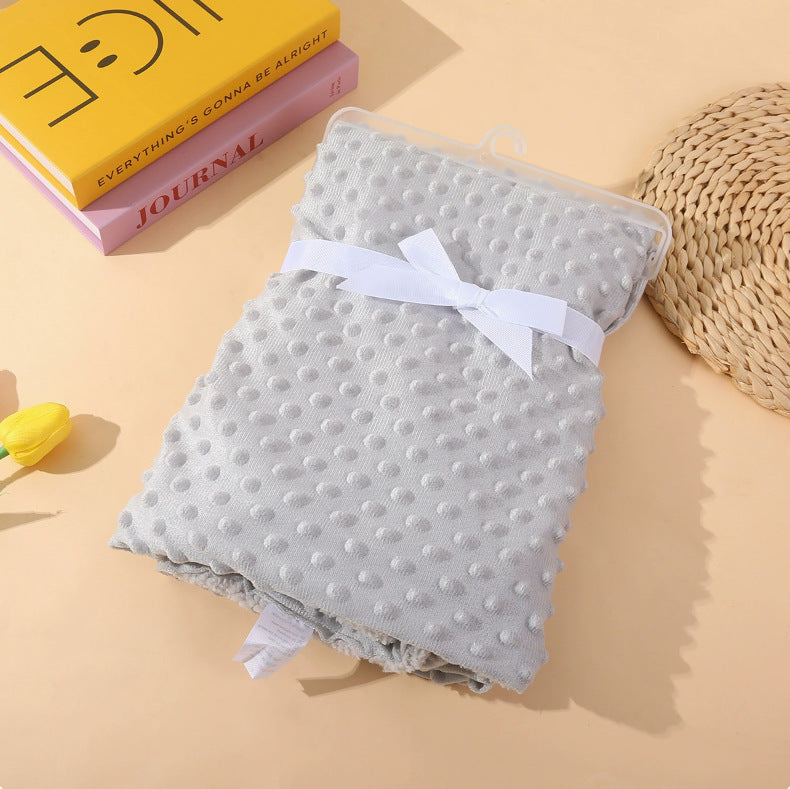 Soft Double-layered Thermal Blanket Textured Puffed Surface