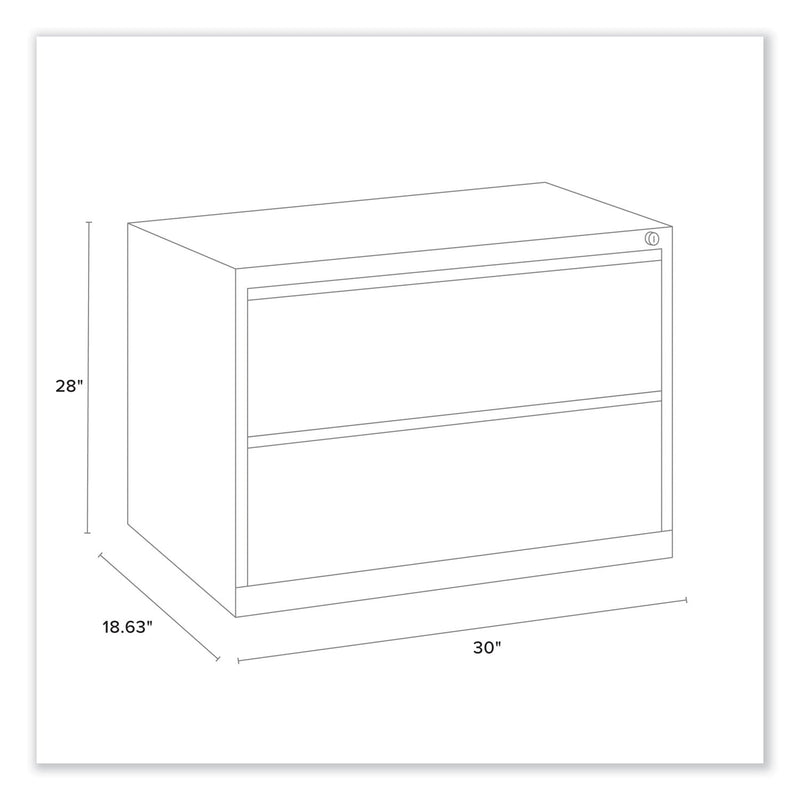 Alera Lateral File, 2 Legal/Letter-Size File Drawers, Black, 30" x 18.63" x 28"