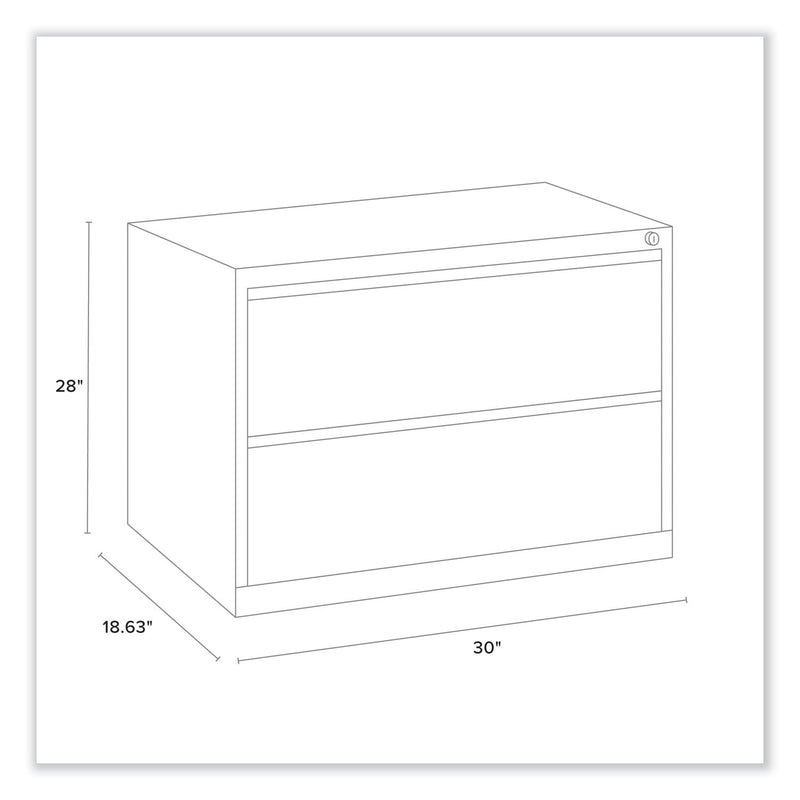 Alera Lateral File, 2 Legal/Letter-Size File Drawers, Light Gray, 30" x 18.63" x 28"