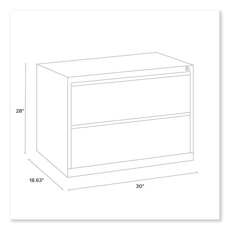Alera Lateral File, 2 Legal/Letter-Size File Drawers, Putty, 30" x 18.63" x 28"