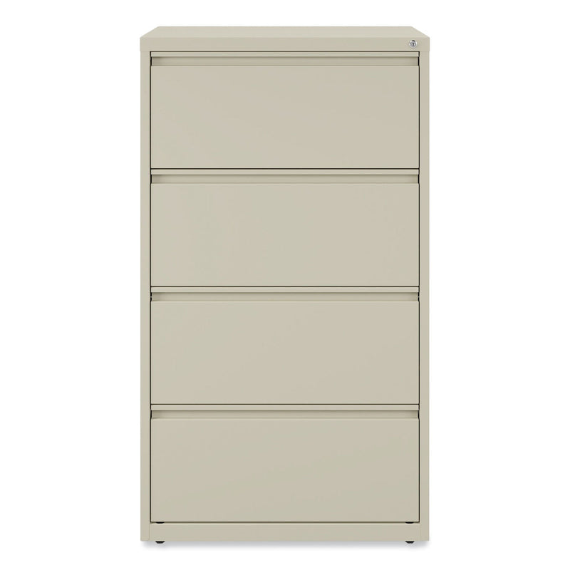 Alera Lateral File, 4 Legal/Letter-Size File Drawers, Putty, 30" x 18.63" x 52.5"