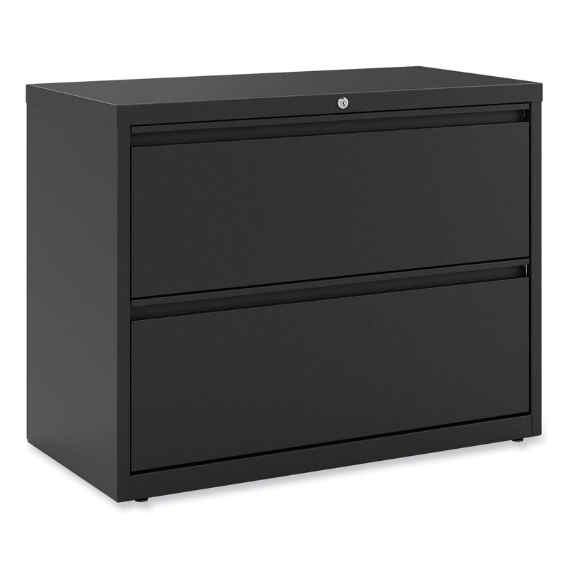 Alera Lateral File, 2 Legal/Letter-Size File Drawers, Black, 36" x 18" x 28"