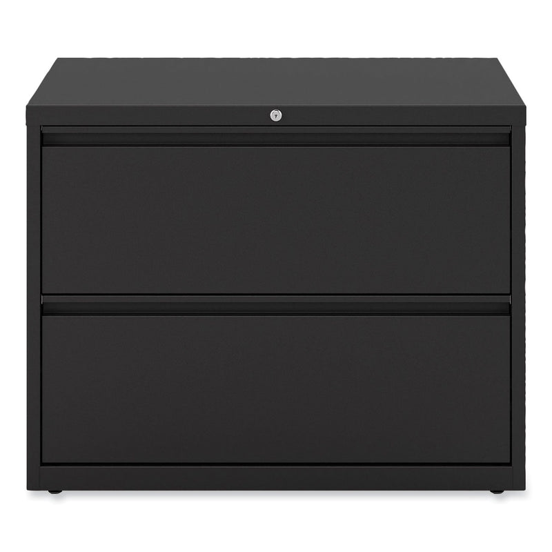 Alera Lateral File, 2 Legal/Letter-Size File Drawers, Black, 36" x 18" x 28"