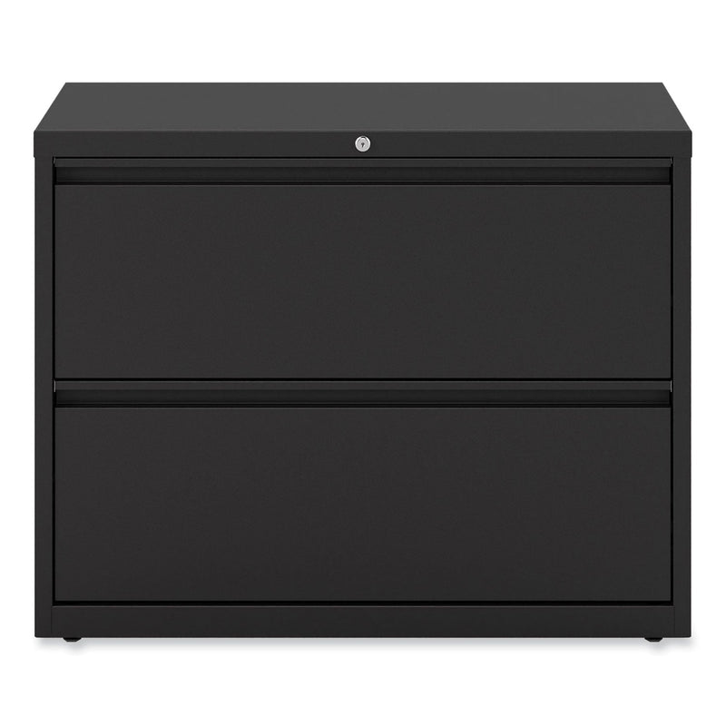 Alera Lateral File, 2 Legal/Letter-Size File Drawers, Black, 36" x 18" x 28"