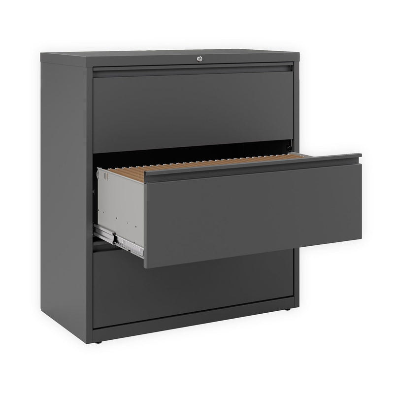 Alera Lateral File, 3 Legal/Letter/A4/A5-Size File Drawers, Charcoal, 36" x 18.63" x 40.25"