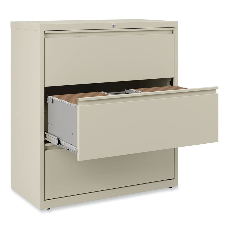 Alera Lateral File, 3 Legal/Letter/A4/A5-Size File Drawers, Putty, 36" x 18.63" x 40.25"