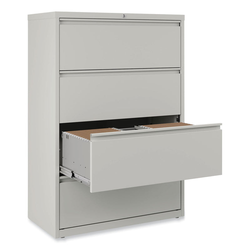 Alera Lateral File, 4 Legal/Letter-Size File Drawers, Light Gray, 36" x 18.63" x 52.5"