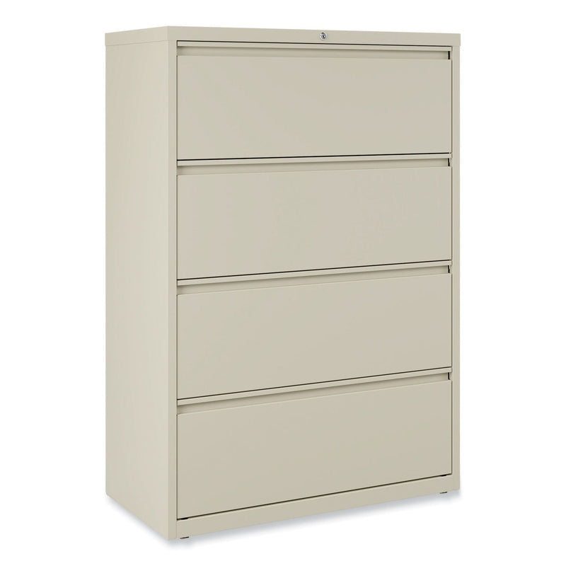 Alera Lateral File, 4 Legal/Letter-Size File Drawers, Putty, 36" x 18.63" x 52.5"