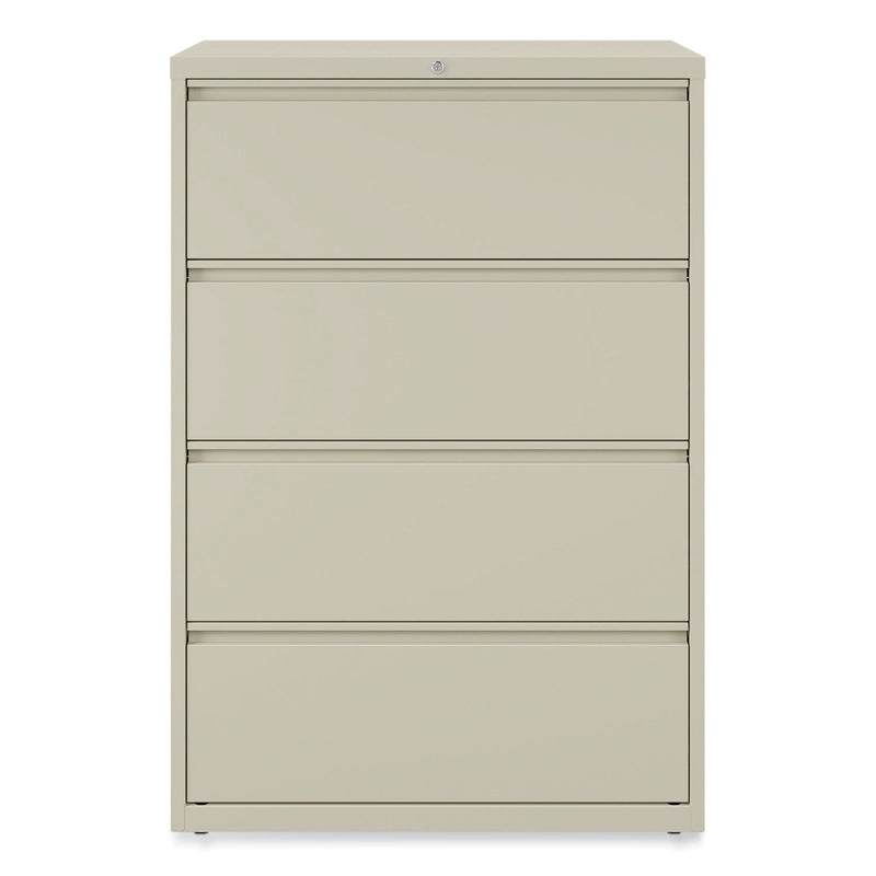 Alera Lateral File, 4 Legal/Letter-Size File Drawers, Putty, 36" x 18.63" x 52.5"