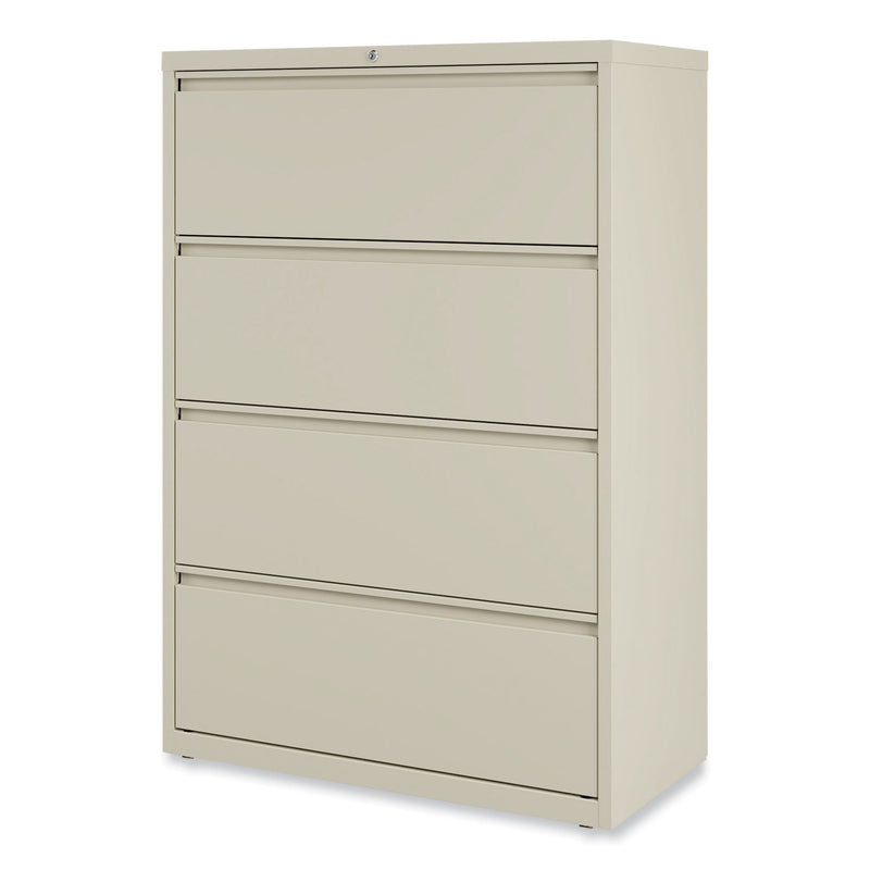 Alera Lateral File, 4 Legal/Letter-Size File Drawers, Putty, 36" x 18.63" x 52.5"