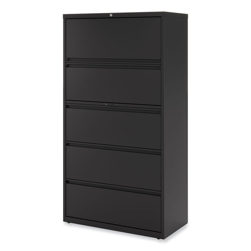Alera Lateral File, 5 Legal/Letter/A4/A5-Size File Drawers, Black, 36" x 18.63" x 67.63"